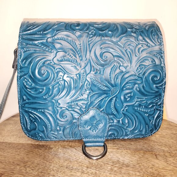 NWT-llina Flap Crossbody Bag in Coral Blue-Patricia Nash - Picture 5 of 16